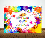 Art and Paint Theme Birthday Party Backdrop