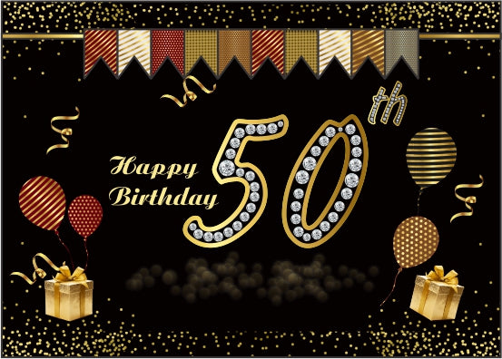 50th Birthday Party Backdrop 
