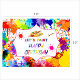 Art and Paint Theme Birthday Party Backdrop