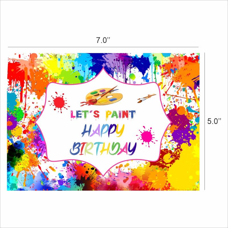 Art and Paint Theme Birthday Party Backdrop