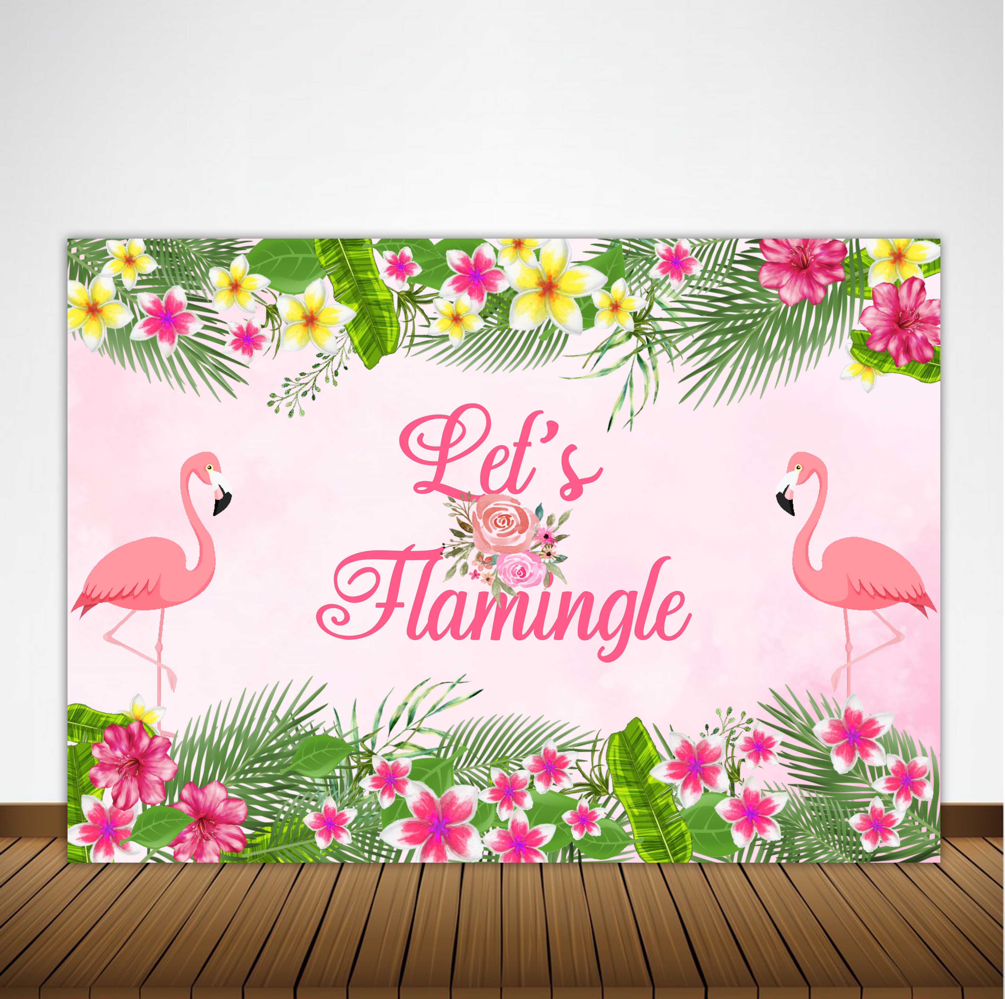 Buy Flamingo Theme Birthday Party Backdrop for Kids | Party Supplies ...