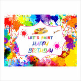 Art and Paint Theme Birthday Party Backdrop