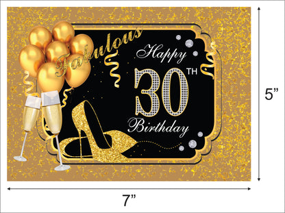 30th Birthday Party Backdrop 