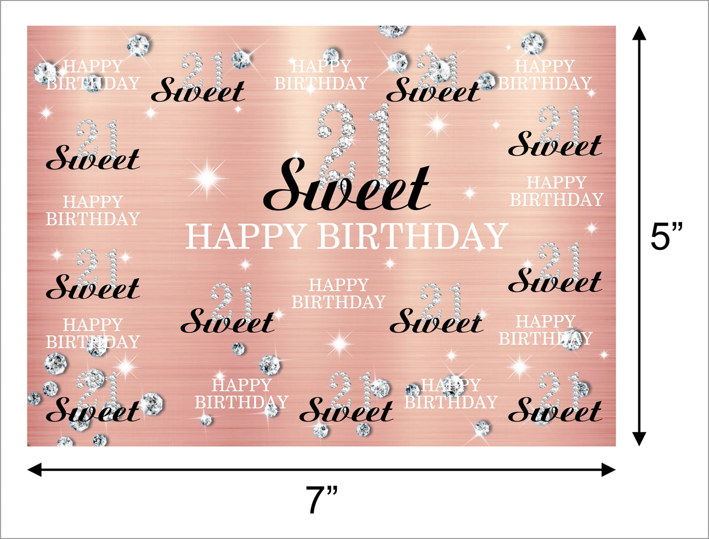 21st Birthday Party Backdrop 