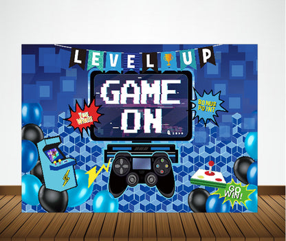 Gaming Theme Birthday Party Backdrop