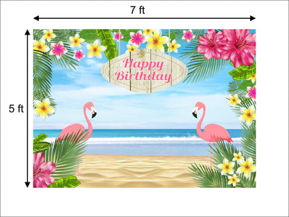 Flamingo Theme Birthday Party Backdrop
