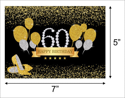 60th Birthday Party Backdrop 