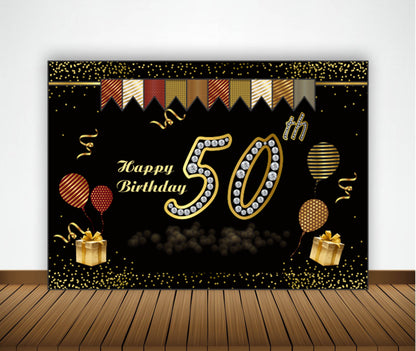 50th Birthday Party Backdrop 