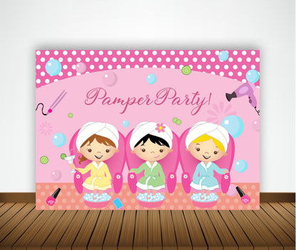 Spa Theme Birthday Party Backdrop