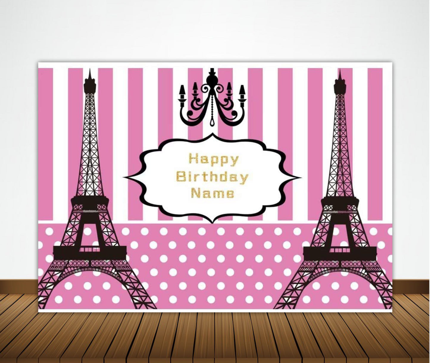 Oh La La Paris Theme Birthday Party Backdrop 