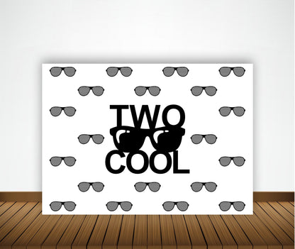 Two Cool Theme Birthday Party Backdrop 