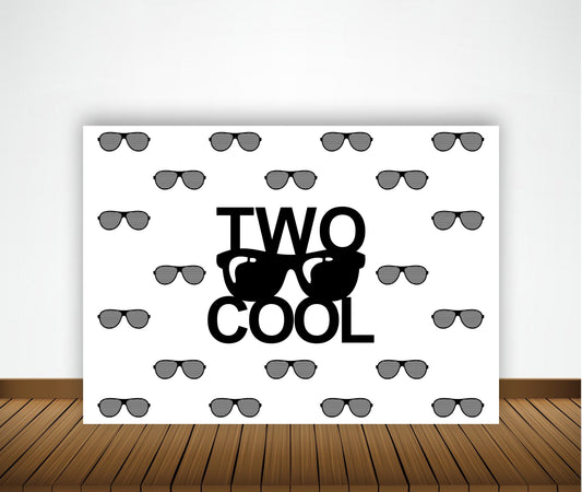 Two Cool Theme Birthday Party Backdrop 