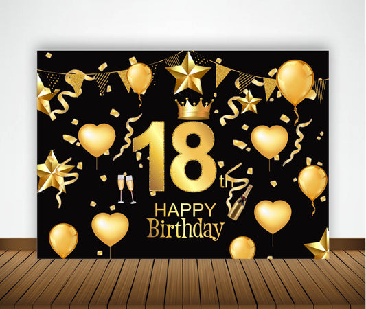 18th Birthday Party Backdrop 