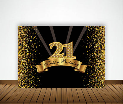 21st Birthday Party Backdrop 