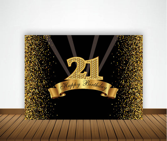 21st Birthday Party Backdrop 