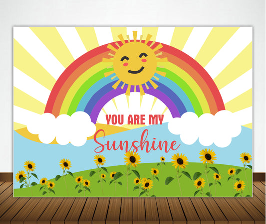 Sunshine Theme Birthday Party Backdrop