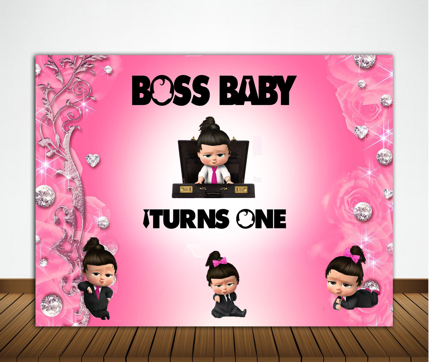 Boss Baby Girl Theme Birthday Party Backdrop