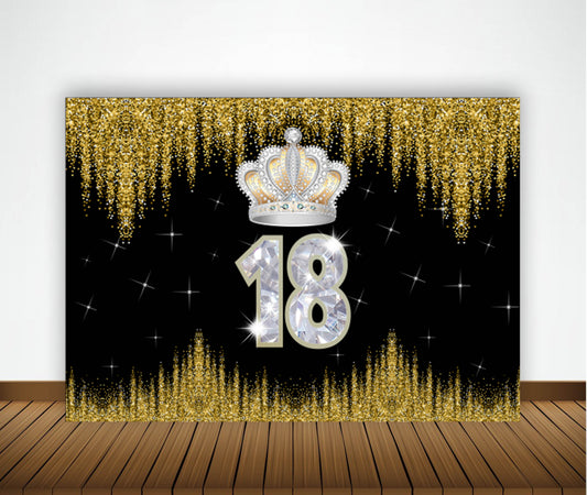 18th Birthday Party Backdrop 