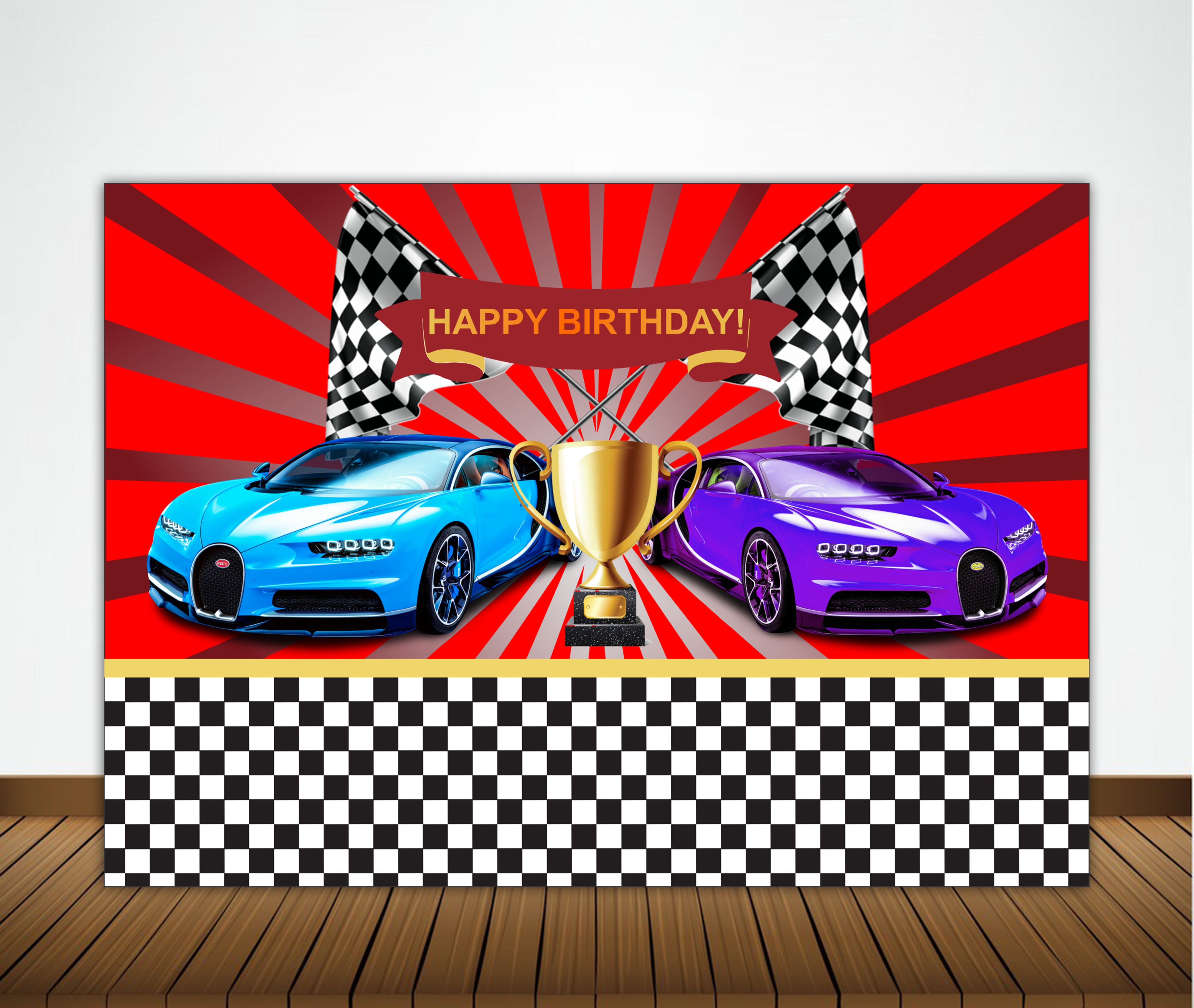 Buy Cars Birthday Party Decoration Backdrop | Party Supplies ...