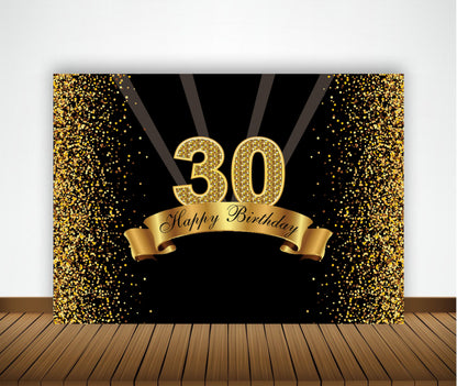 30th Birthday Party Backdrop 