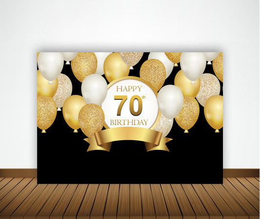 70th Birthday Party Backdrop 
