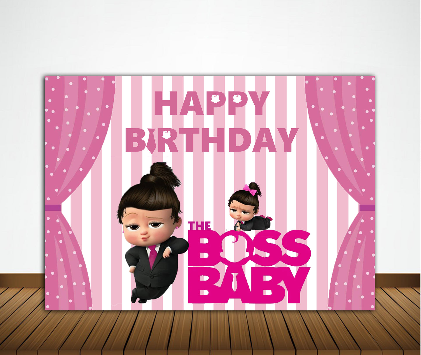 Boss Baby Girl Theme Birthday Party Backdrop 