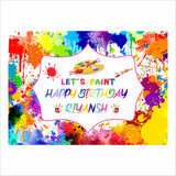 Art and Paint Theme Birthday Party Backdrop