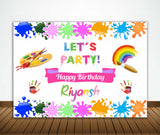 Art and Paint Theme Birthday Party Backdrop