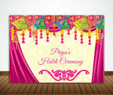 Haldi Ceremony Theme Party Backdrop for decorations