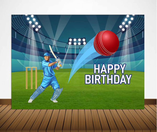 Cricket Theme Birthday Party Backdrop