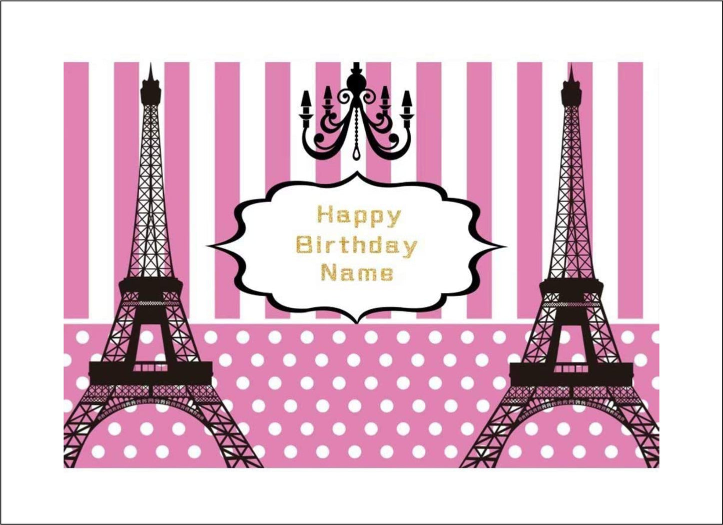 Oh La La Paris Theme Birthday Party Backdrop 
