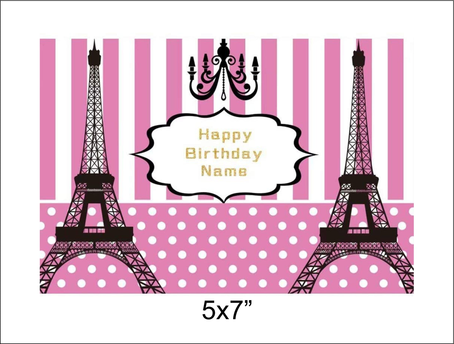 Oh La La Paris Theme Birthday Party Backdrop 