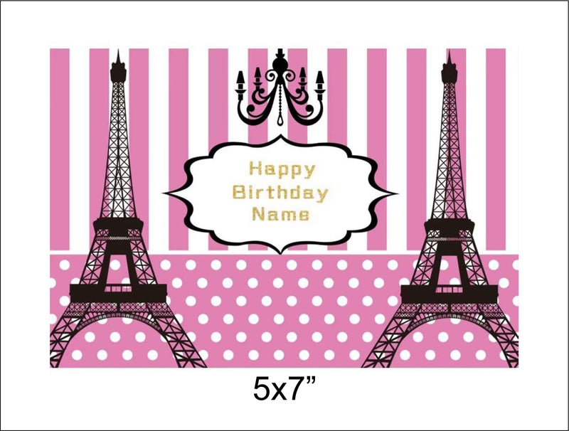 Personalize "Oh La La - It’S Paris" Birthday Party Backdrop Banner