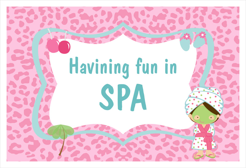 Spa Theme Birthday Party Table Mats for Decoration