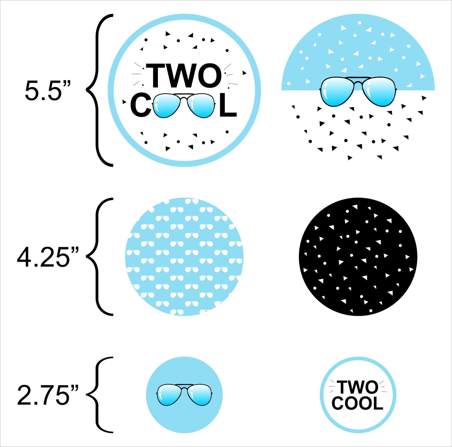 Two Cool Theme Birthday Party Table Confetti