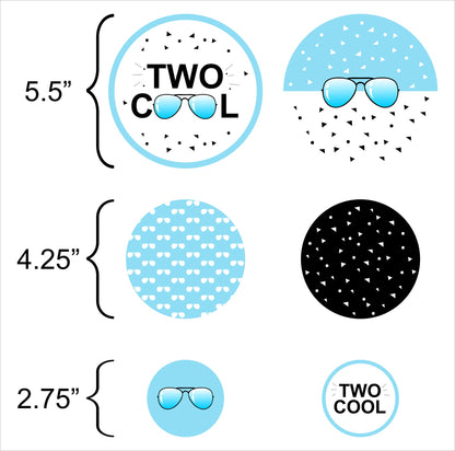 Two Cool Theme Birthday Party Table Confetti