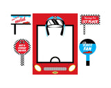 Cars Birthday Party Selfie Photo Booth Frame & Props