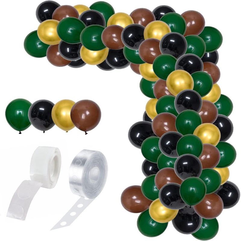 Green and Brown  Birthday Party Balloon Arch Kit