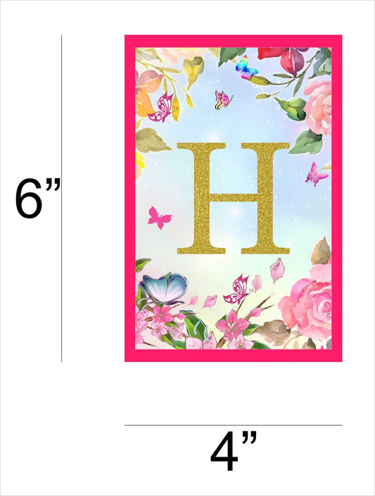 Personalized Butterflies & Fairies-Girls Banner For Birthday Decoration I Happy Birthday Banner