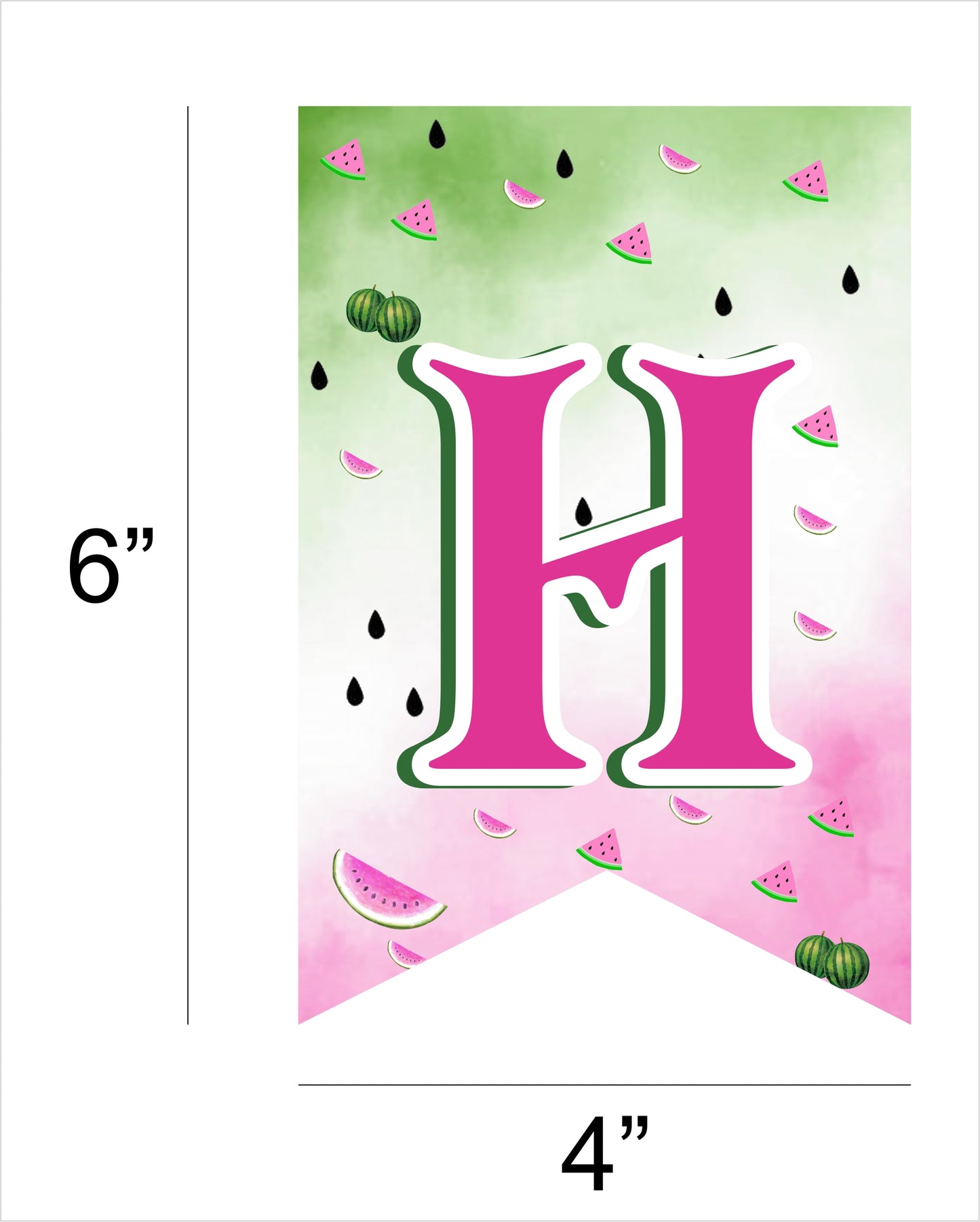 One In A Melon Theme Birthday Party Banner for Decoration