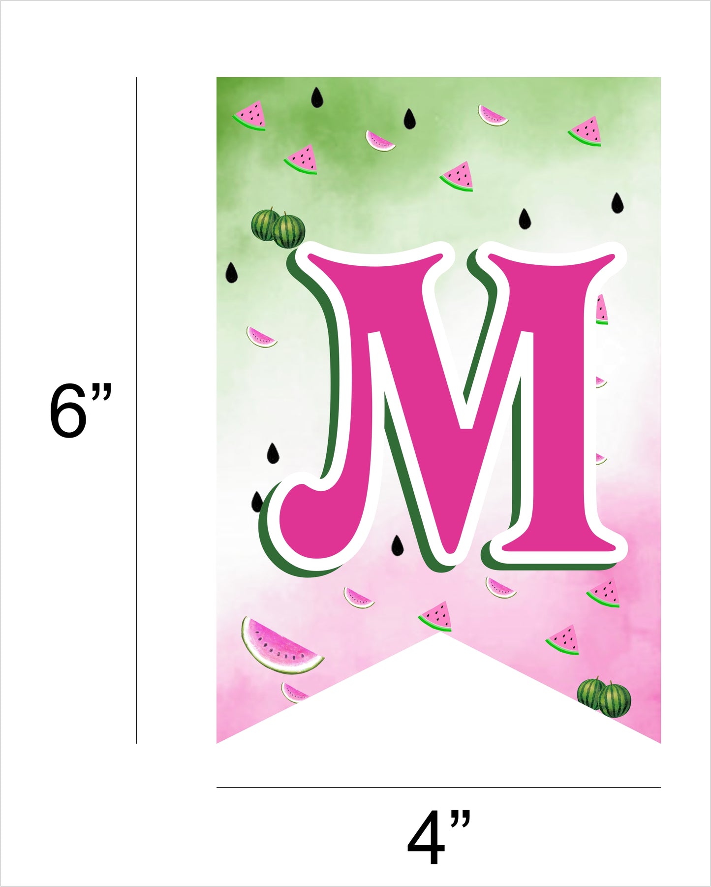 One In A Melon Theme Birthday Party Banner for Decoration