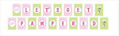 Spa Theme Birthday Party Banner for Decoration