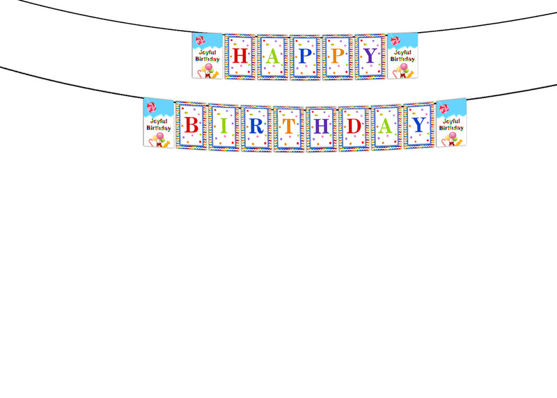 Joyful Theme Birthday Banner for Decoration