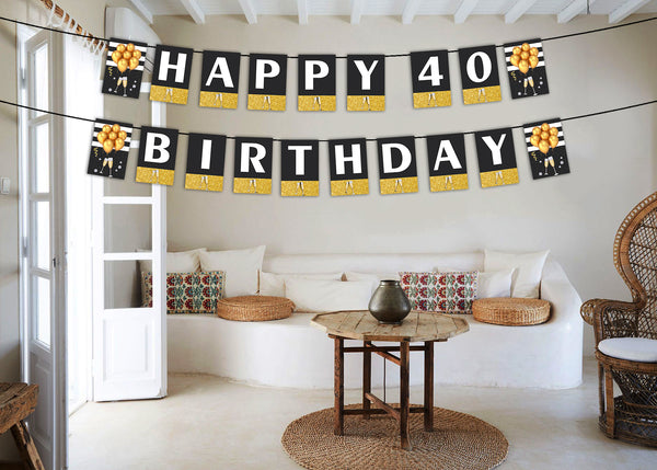 40th Birthday Party Banner for Decoration