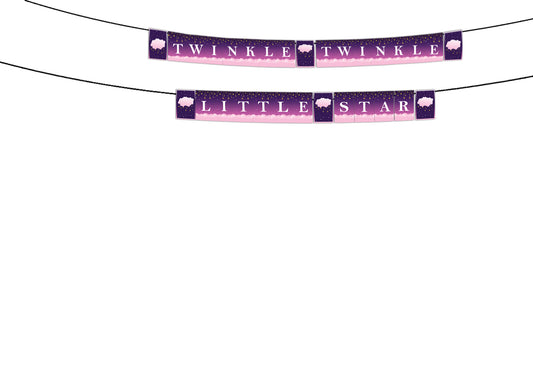 Twinkle Twinkle Little Star Theme Birthday Party Banner for Decoration