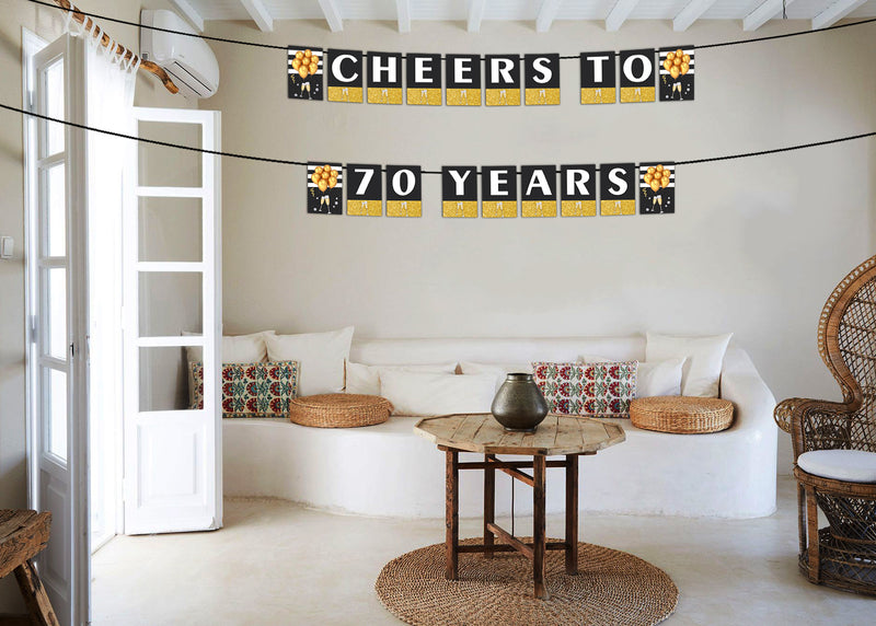70th Birthday Party Banner for Decoration