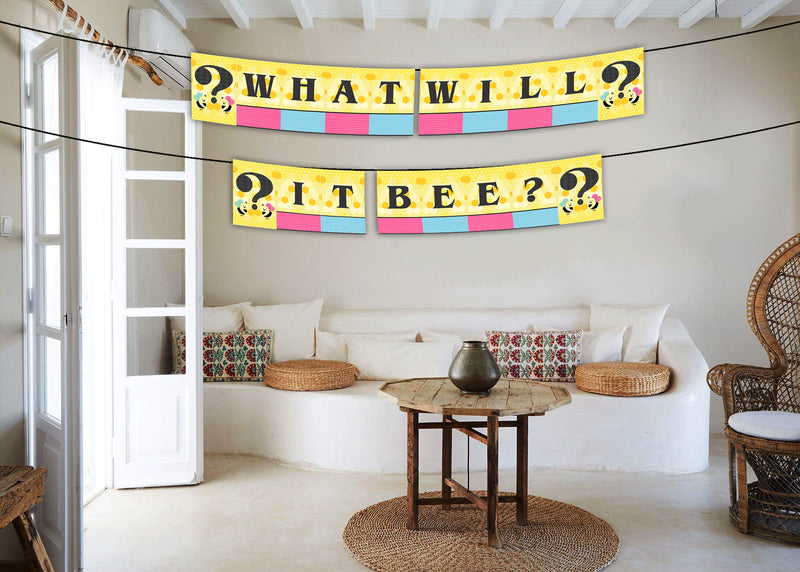 Baby Shower What It will BEE Party Banner for Decoration