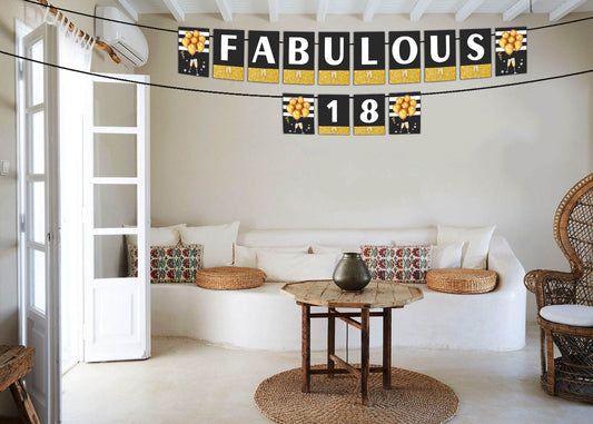 18th Birthday Party Banner for Decoration