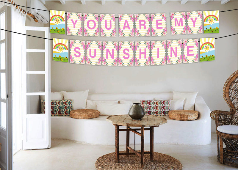 Sunshine Theme Birthday Party Banner for Decoration