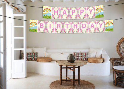 Happy Birthday Sunshine Theme Banner For Birthday